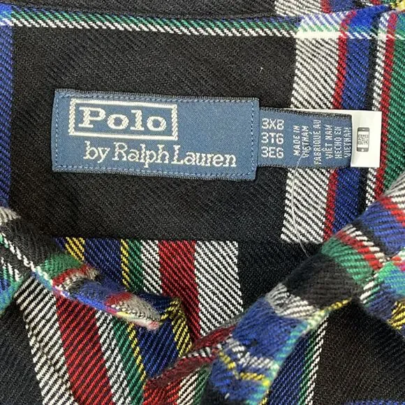 NWT Polo Ralph Lauren Big & Tall Multicolor Plaid Flannel Shirt‎ Men’s 3XB $168 - Picture 4 of 6